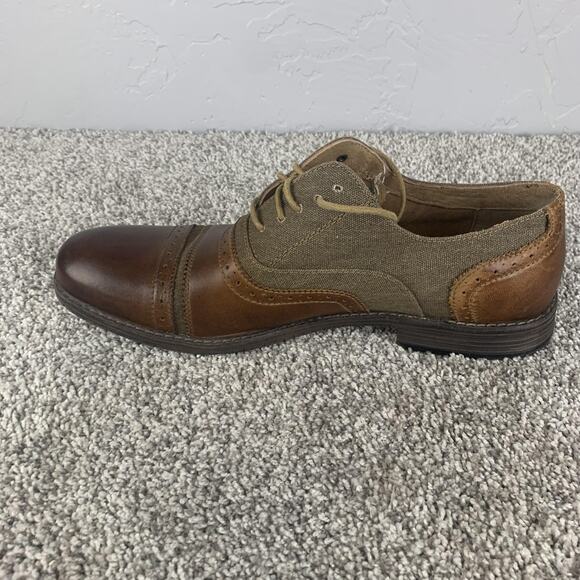 Steve Madden Shoes Mens Size 13 Camrin Cap Toe Oxford Brown Brogue P-CAMRIN - Picture 4 of 11